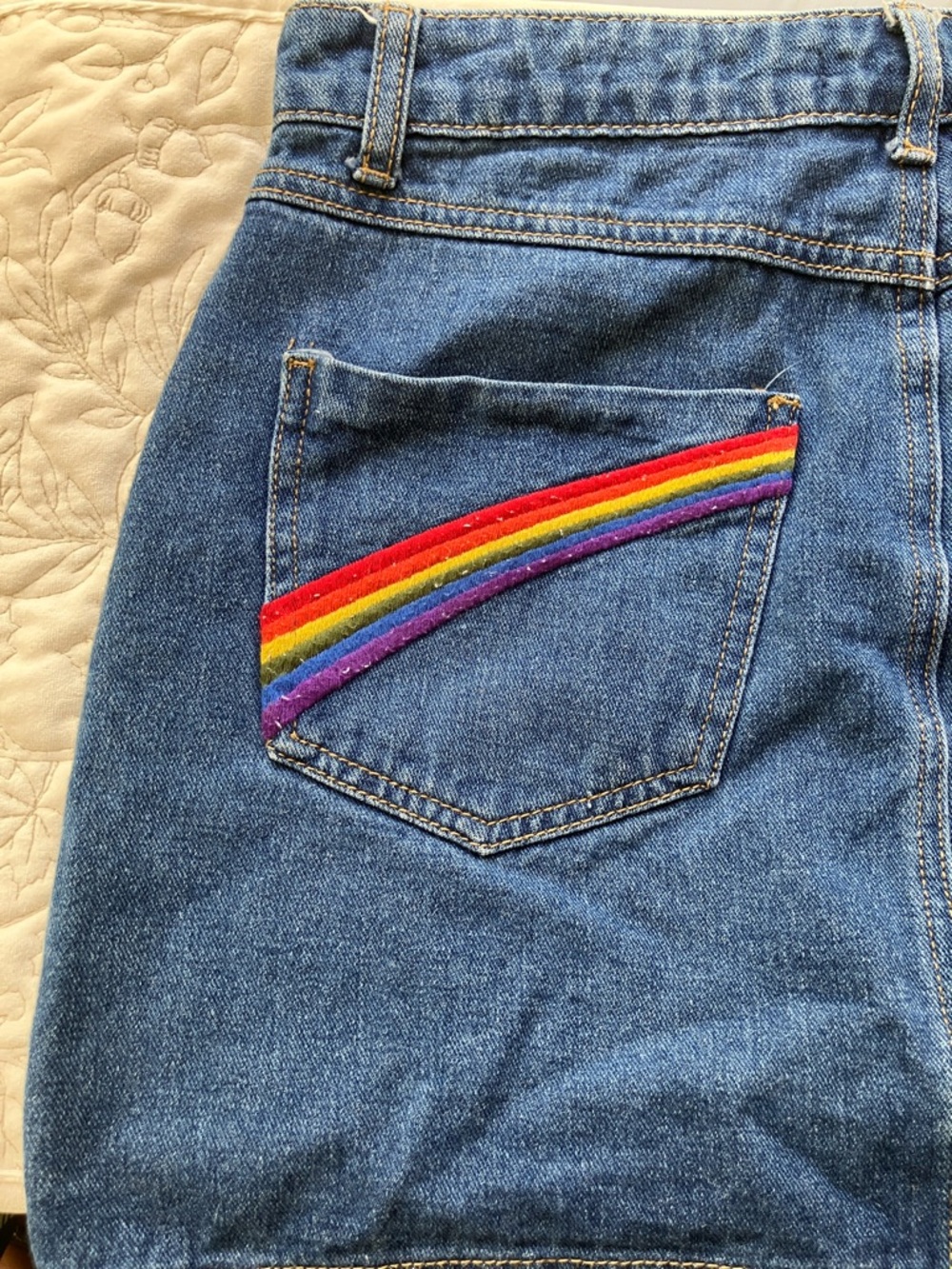 Forever 21 Light Blue Denim Button Mini Skirt - Picture 4 of 7